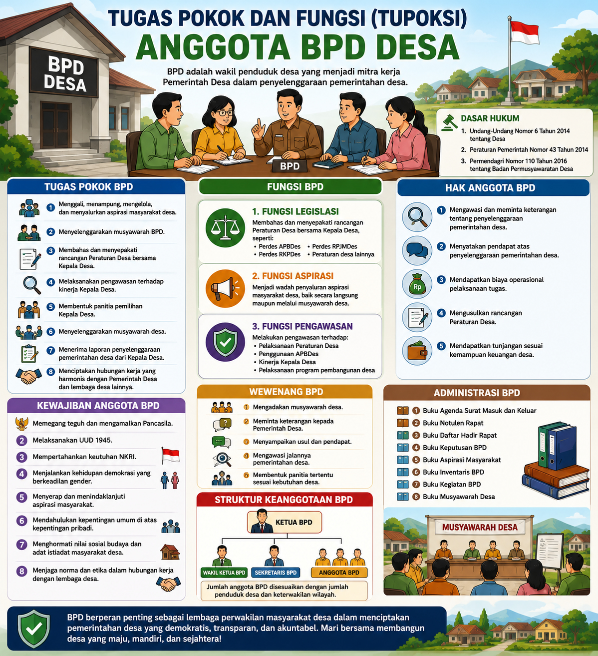 Tugas Pokok dan Fungsi Anggota Badan Permusyawaratan Desa (BPD)