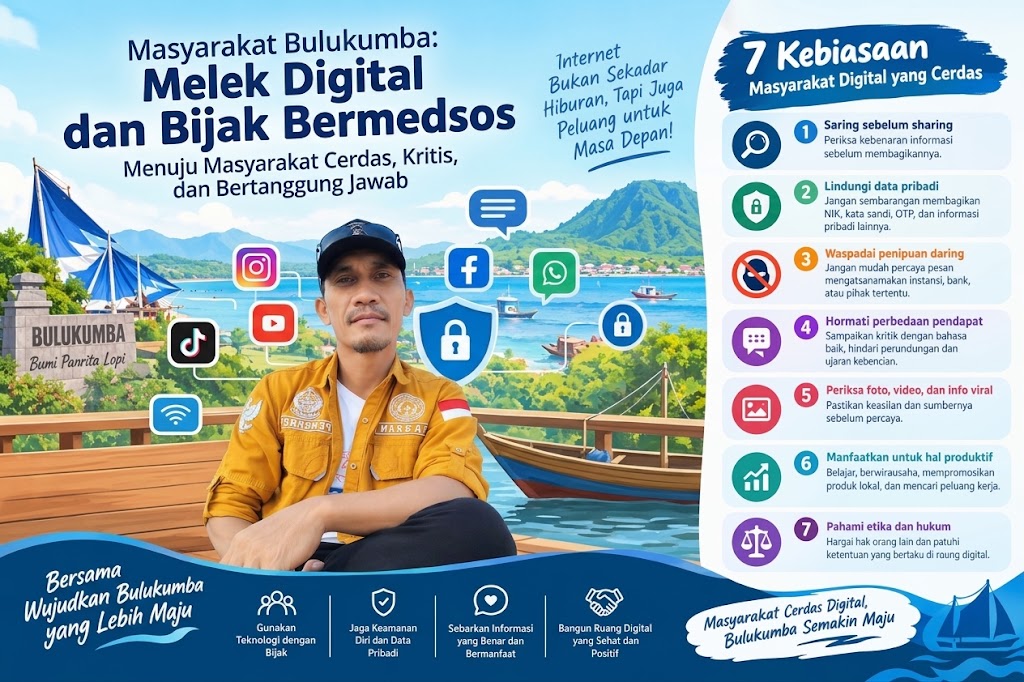 Melek Digital Jadi Kebutuhan Mendesak, Masyarakat Bulukumba Diajak Bijak Bermedia Sosial
